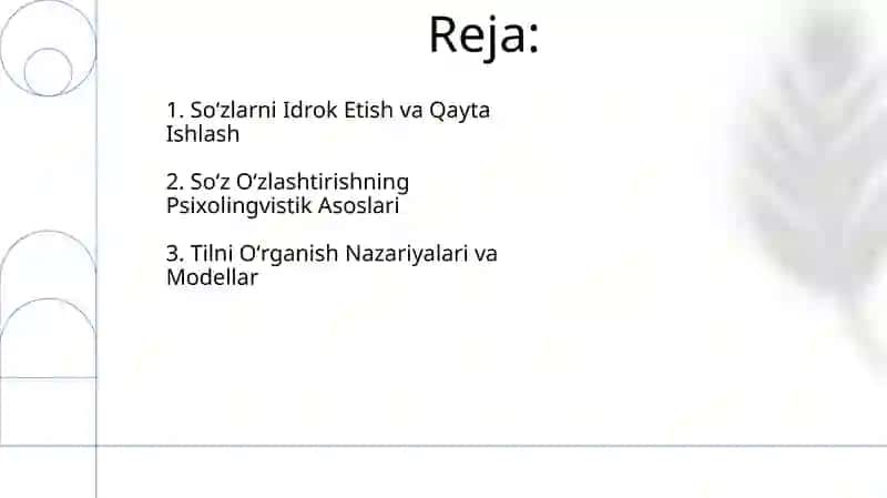 So'z manosini o'zlashtirishning psixolingvistik asoslari 2