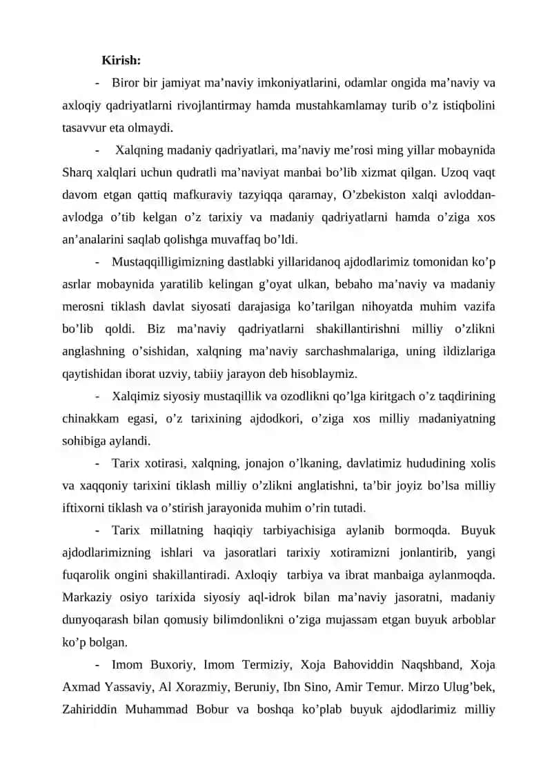 Madaniyatning o'rni 2