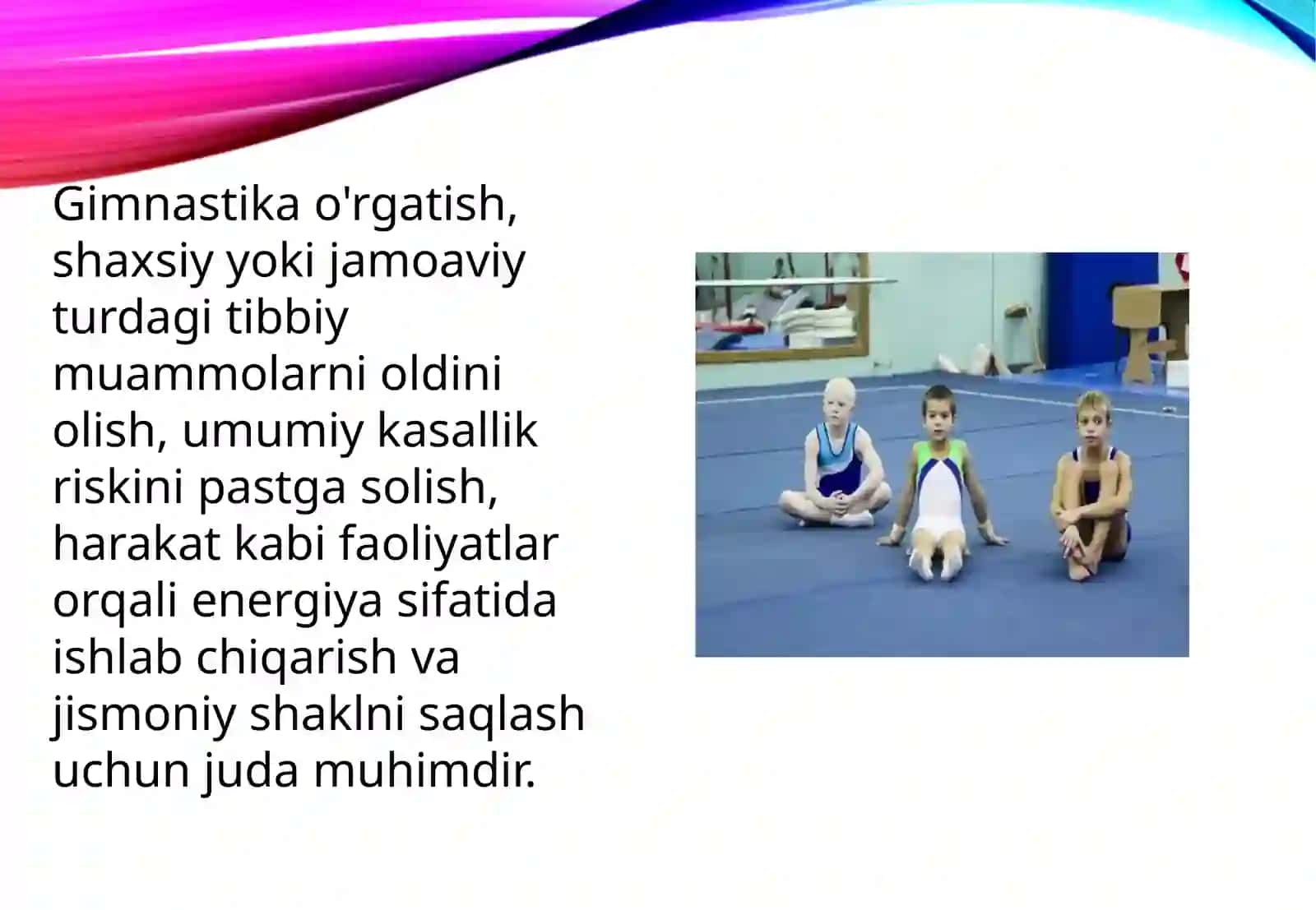 Gimnastikada umumiy va maxsus tayyorgarlik mashqlari bo'yicha mahoratini oshirish 2
