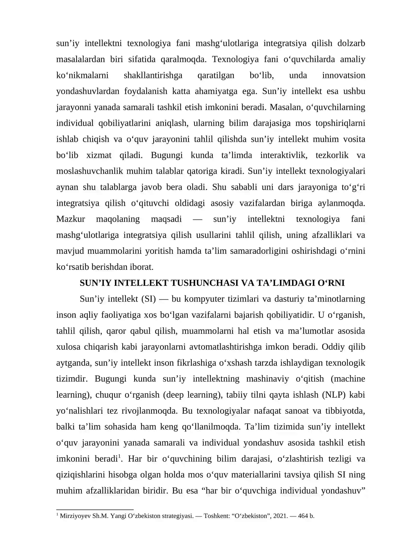 SUN’IY INTELLEKTNI TEXNOLOGIYA FANI MASHG‘ULOTLARIGA INTEGRATSIYA QILISH USULLARI 2
