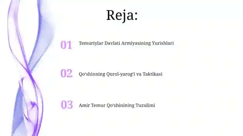 Amir Temur davlatida qo‘shin tuzilishi 2