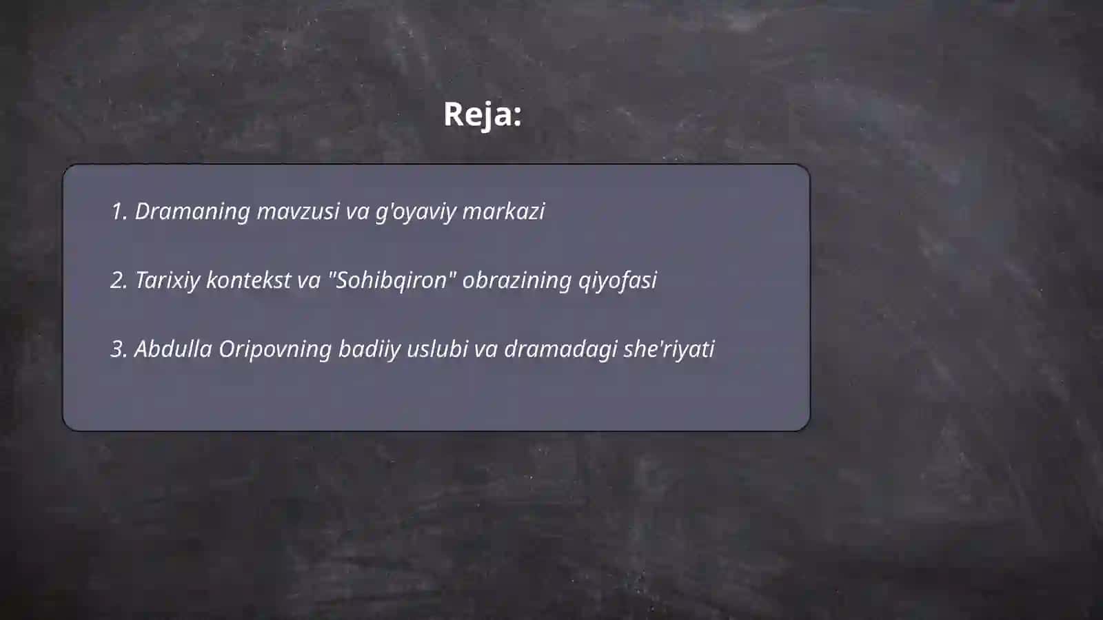Abdulla Oripovning "Sohibqiron drammasi" 2