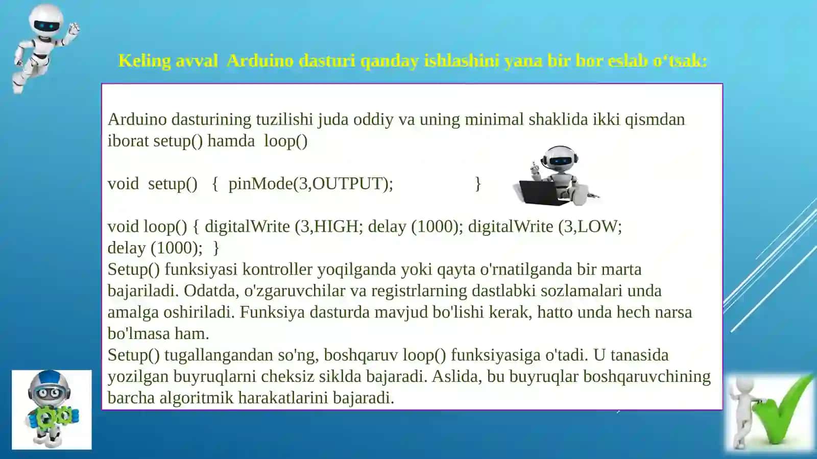 6-sinf Texnologiya Arduinoda If shart operatori bilan tanishish dars taqdimot 2
