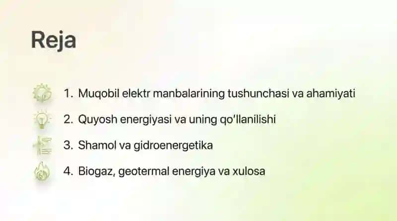 Muqobil elektr manbalari 2