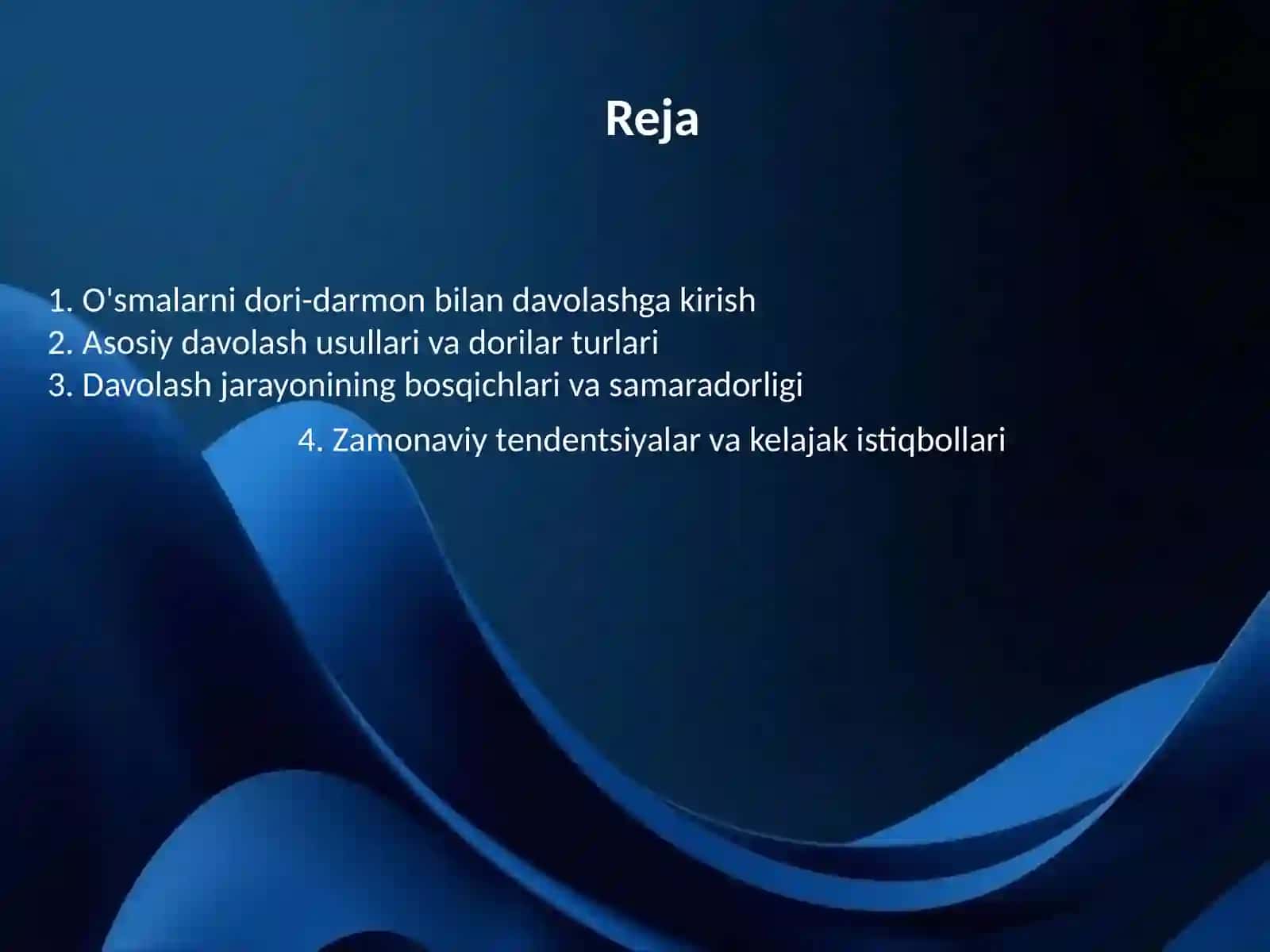 O'smalarni dori-darmon bilan davolash terapiyasi 2