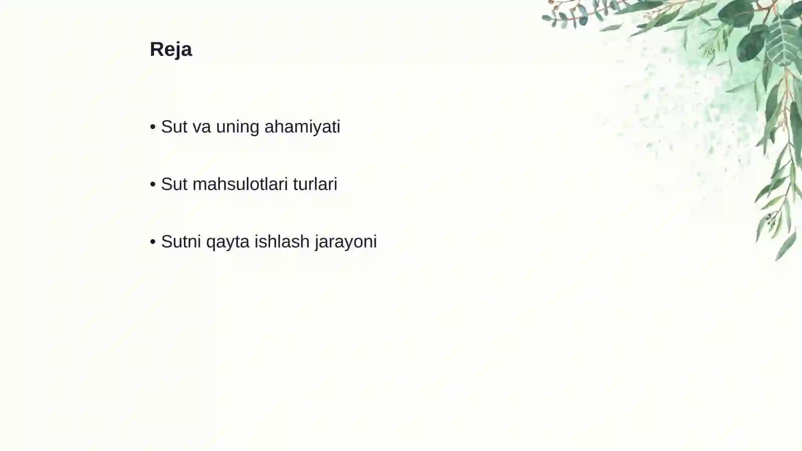 Texnologiya darslarida o’quvchilarga sut va sut mahsulotlarini tayyorlash metodikasi 2