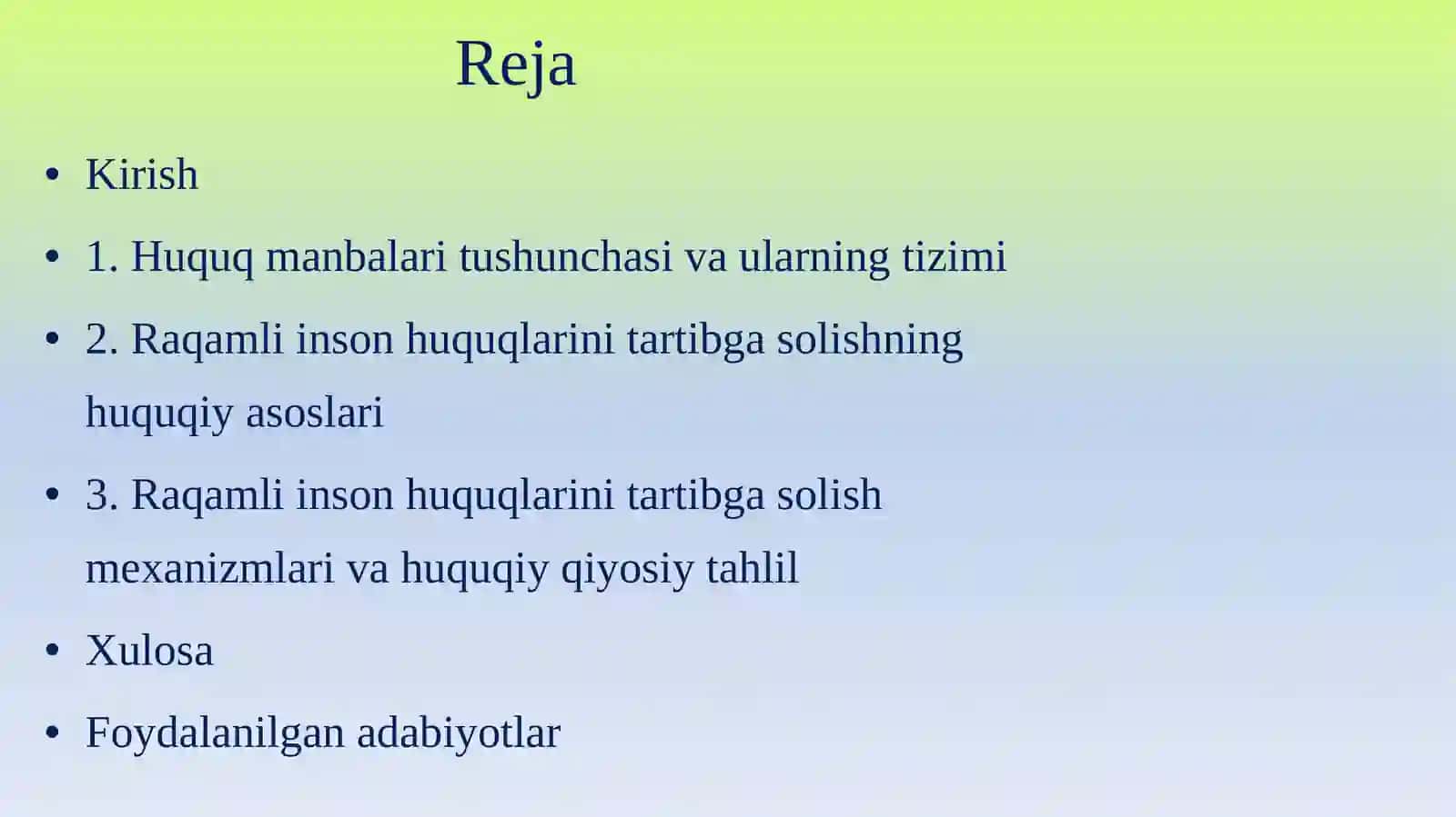 Huquq manbalari va raqamli inson huquqlarini tartibga solish 2
