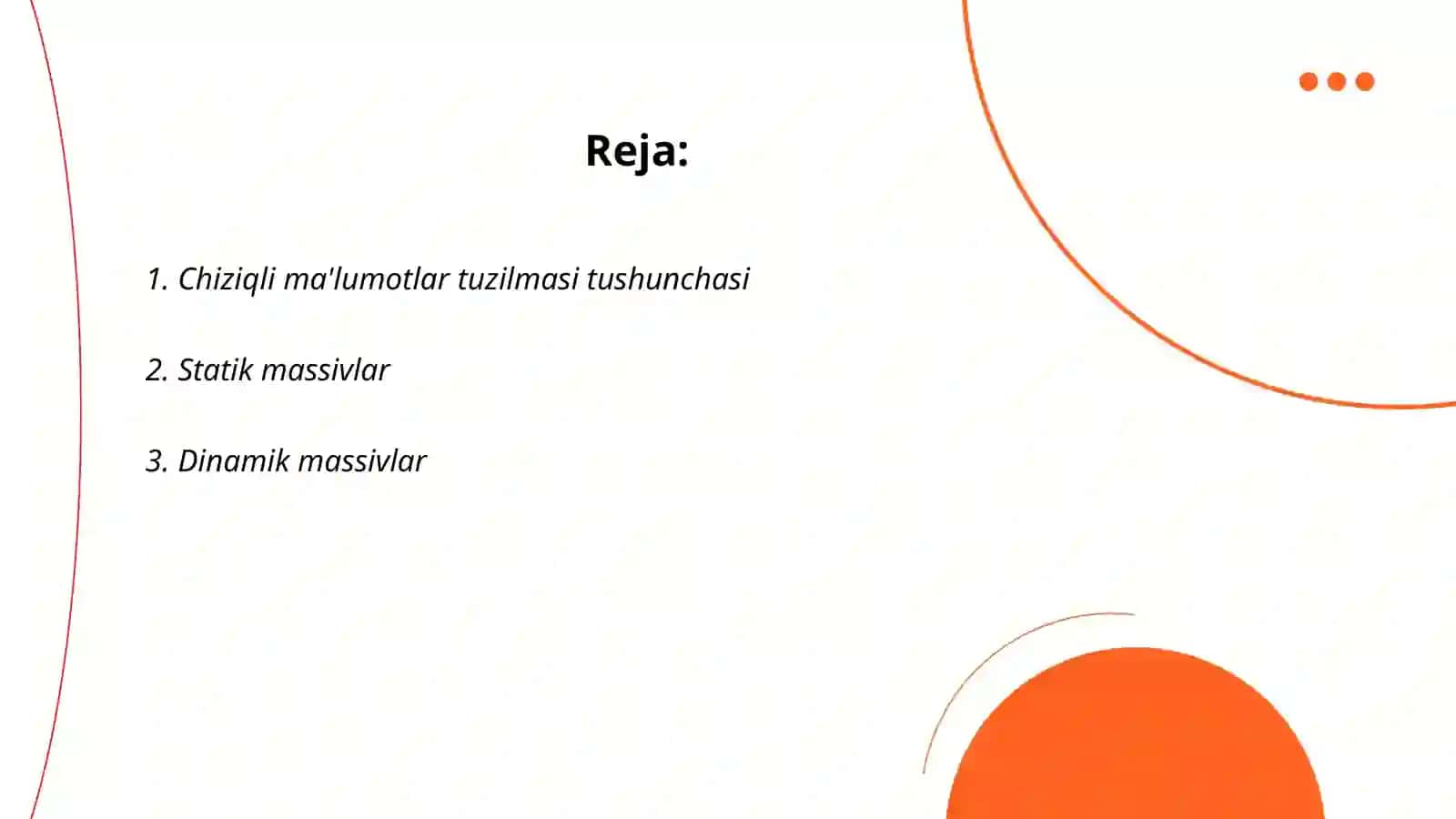 Chiziqli ma’lumotlar tuzilmasi 2