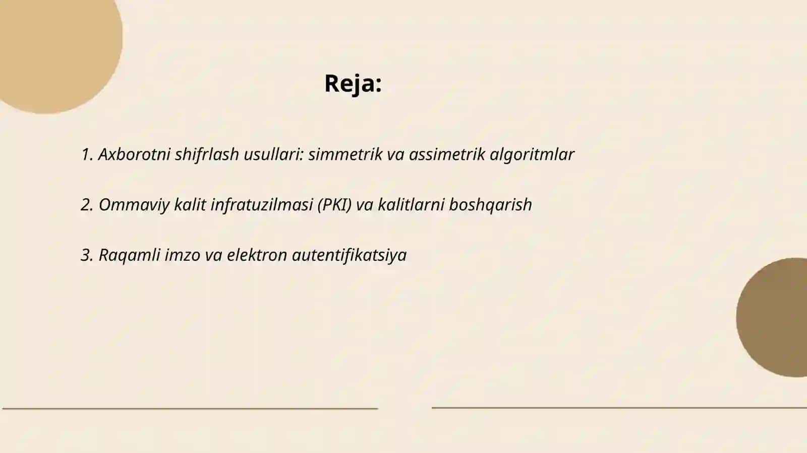 Axborot tizimlarida axborotni himoya qilish usullari va vositalari 2