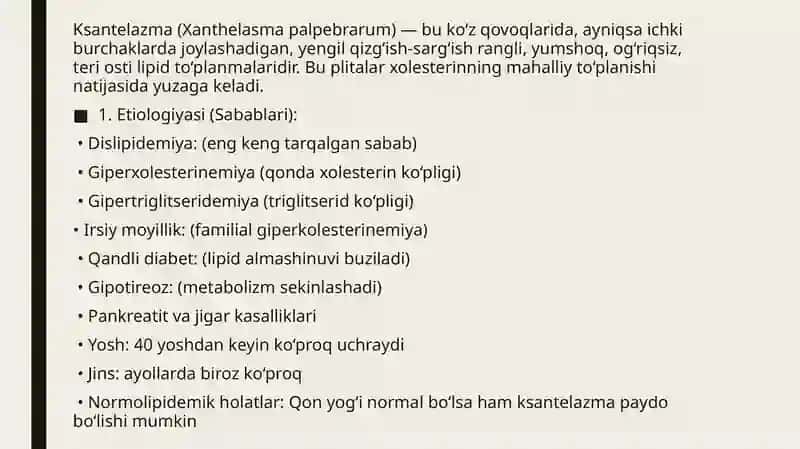 Ksantelazma, lipoma va gigromalar 2