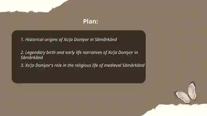 Xoʻja Doniyor in Sâmârkând History and Origin 2