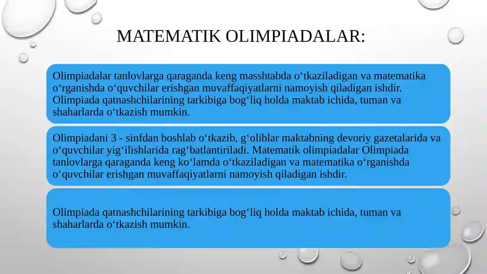 Matematikadan ekskursiyalar, ertaliklar, o‘yinlarni tayyorlash va o‘tkazish metodikasi 2