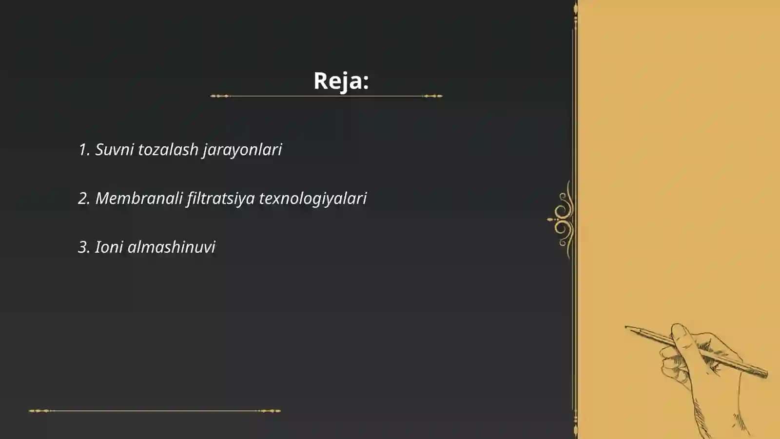 Suvni desalinizatsiya qilishnig kimyoviy texnalogiyasi 2