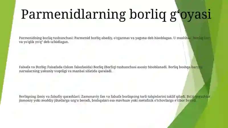 Borliqning Mohiyatiga Oid Konseptsiyalar 2