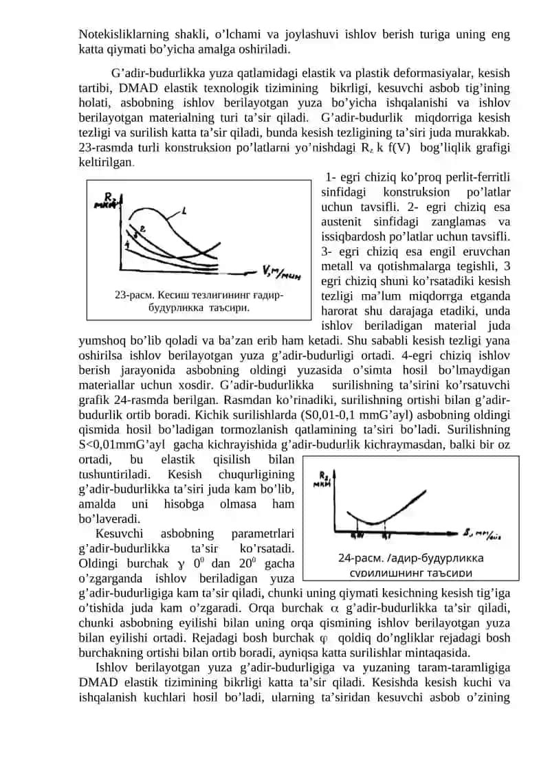 Detal yuzalarining sifati 2