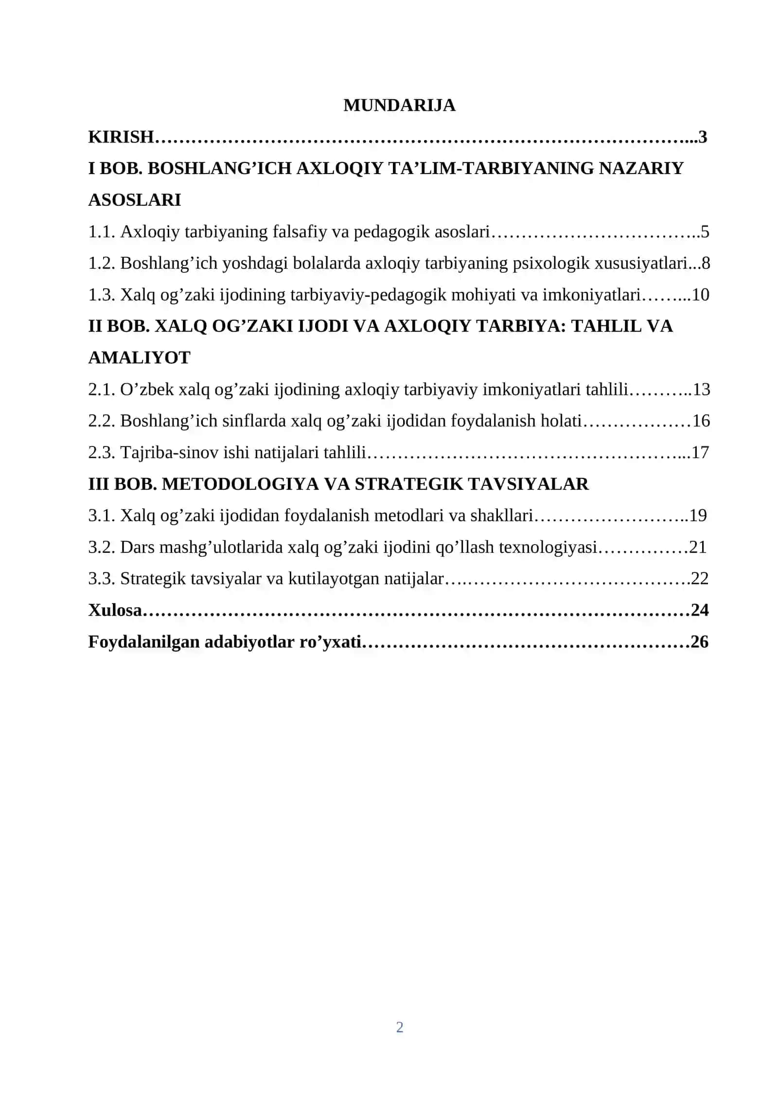 Boshlang’ich axloqiy ta’lim-tarbiya jarayonida xalq og’zaki ijodidan foydalanish. 2
