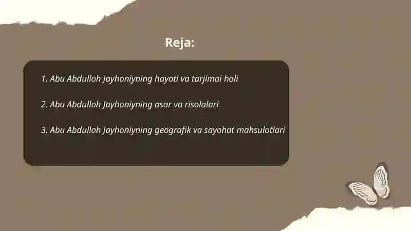 Abu Abdulloh Jayhoniyning hayoti va tarjimai holi 2