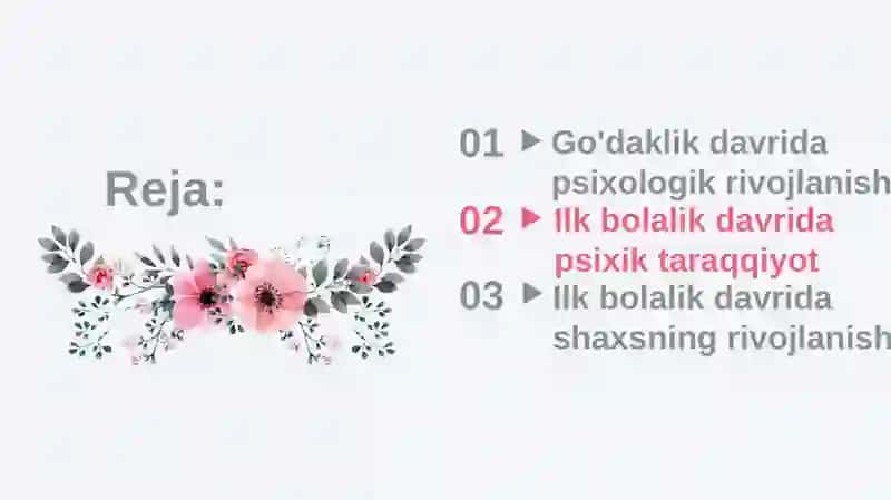 Ilk bolalik davrida fiziologik va jismoniy rivojlanish 2