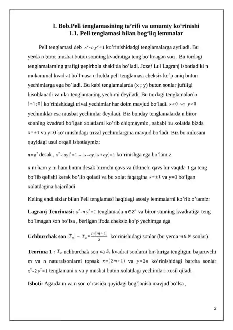 pell tipidagi tenglamalar 2