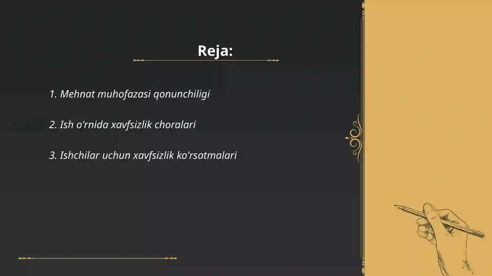 Mehnat Muhofazasi Qonunchiligi 2