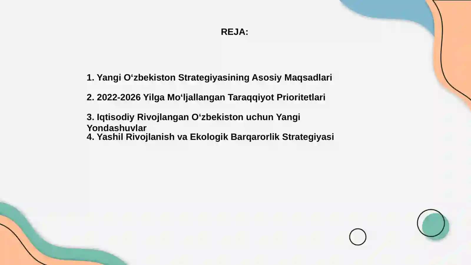 Yangi O'zbekiston Taraqqiyot strategiyasi 2