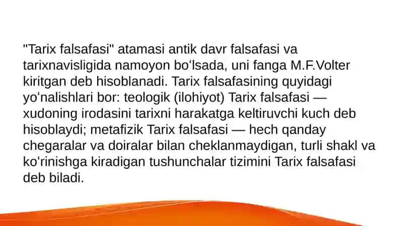 Tarix Falsafasi va Falsafa Tarixi 2