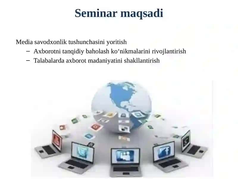 Media savodxonlik va axborot madaniyati fanining predmeti va jamiyat taraqqiyotidagi o‘rni 2