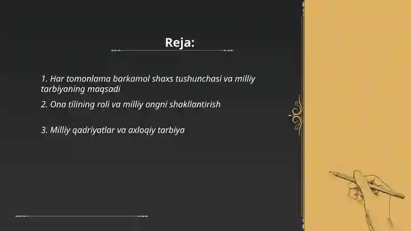 Har tomonlama barkamol shaxsni shakllantirish - milliy tarbiyaning bosh maqsadi 2