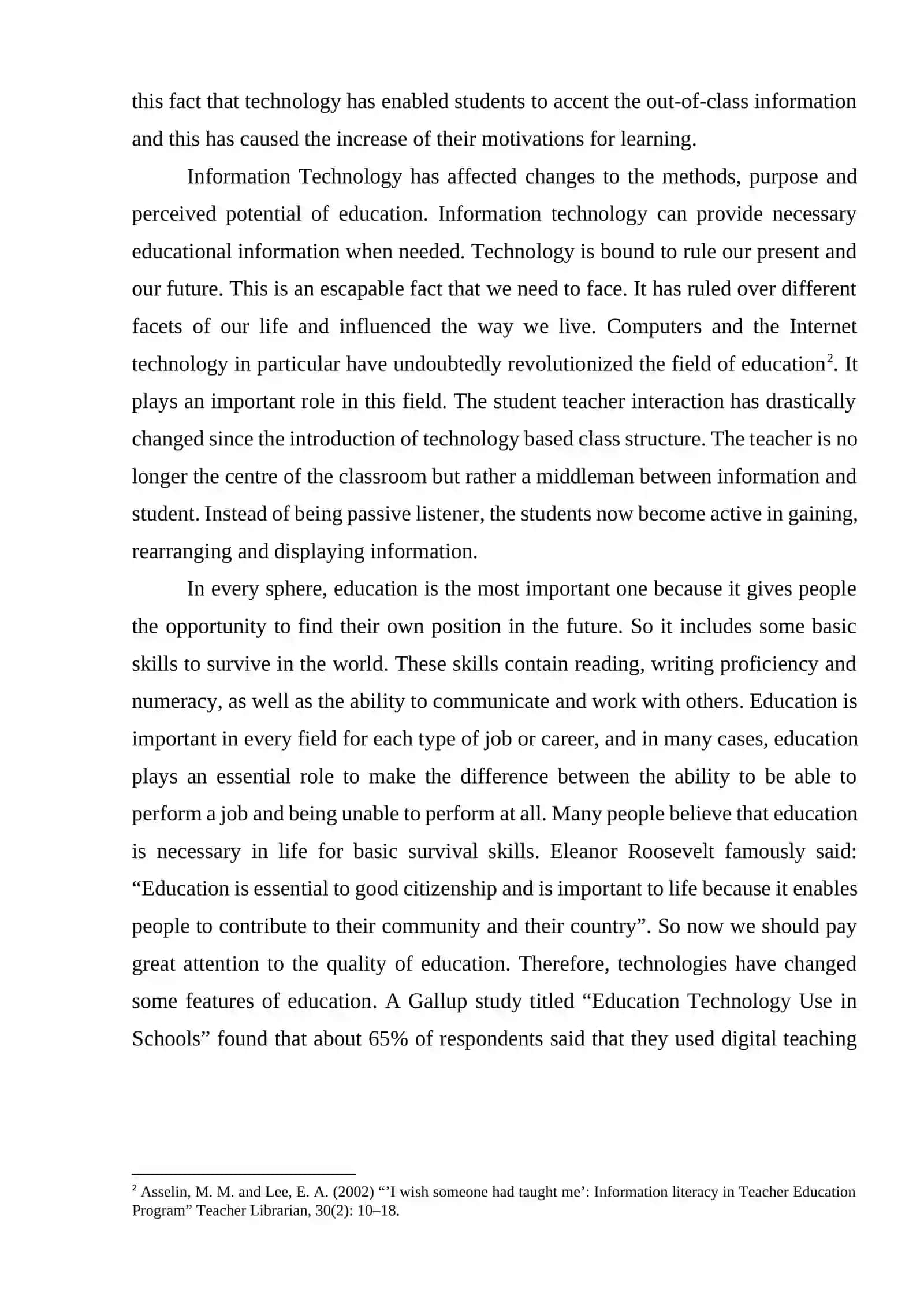 THE IMPORTANCE OF TECHNOLOGY IN EDUCATION 2