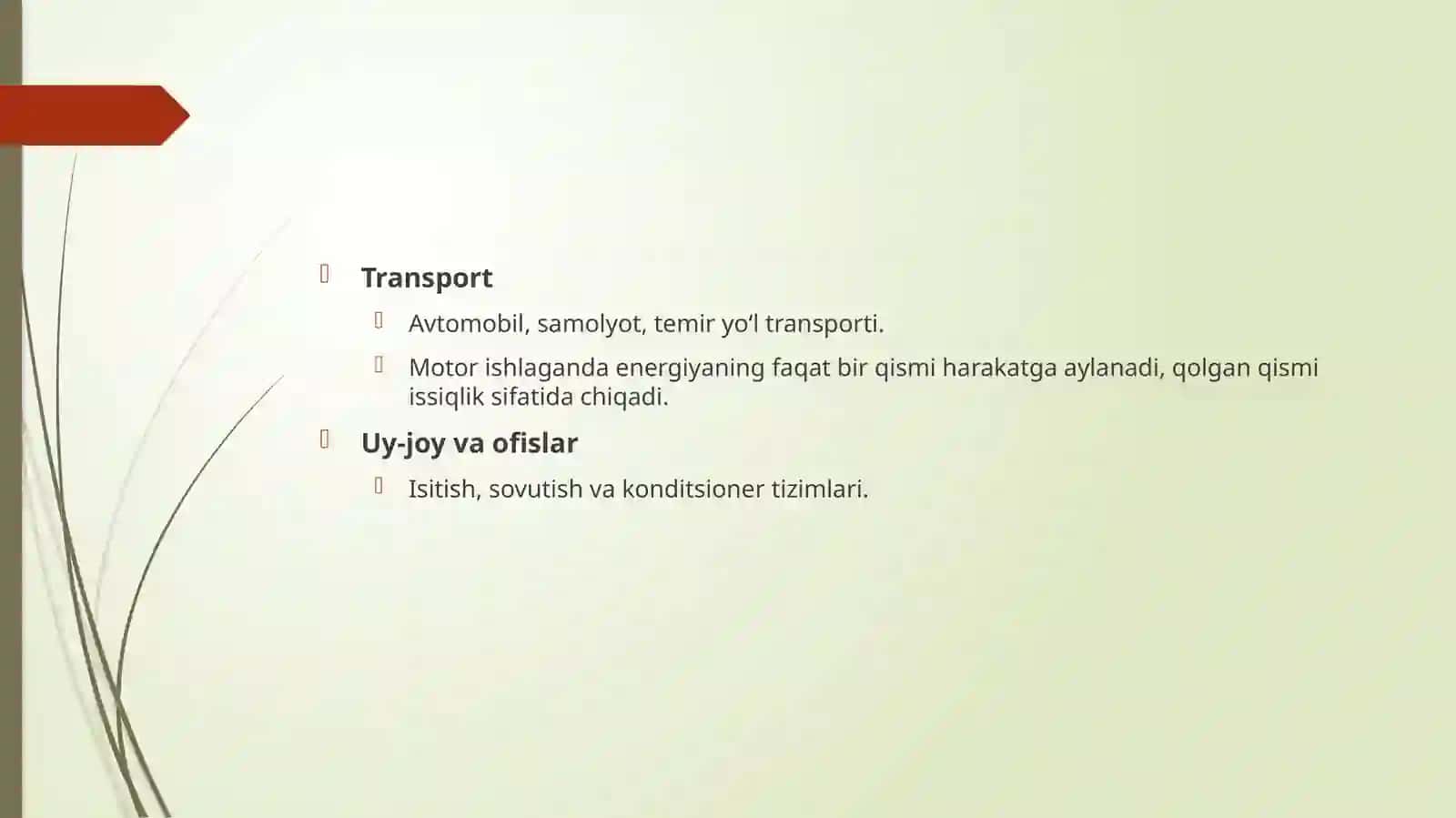 Issiqlik chiqindilarini kamaytirish usullari 2