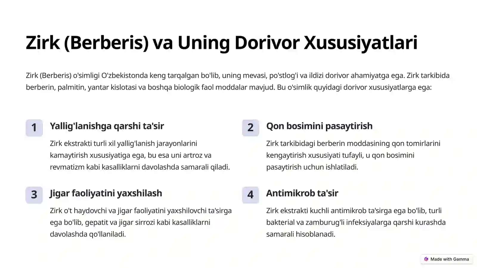 Zirk, Chakanda, Irgay, Chetan va Do'lana o‘simliklari bioekologik xususiyatlari va tarqalish areali 2