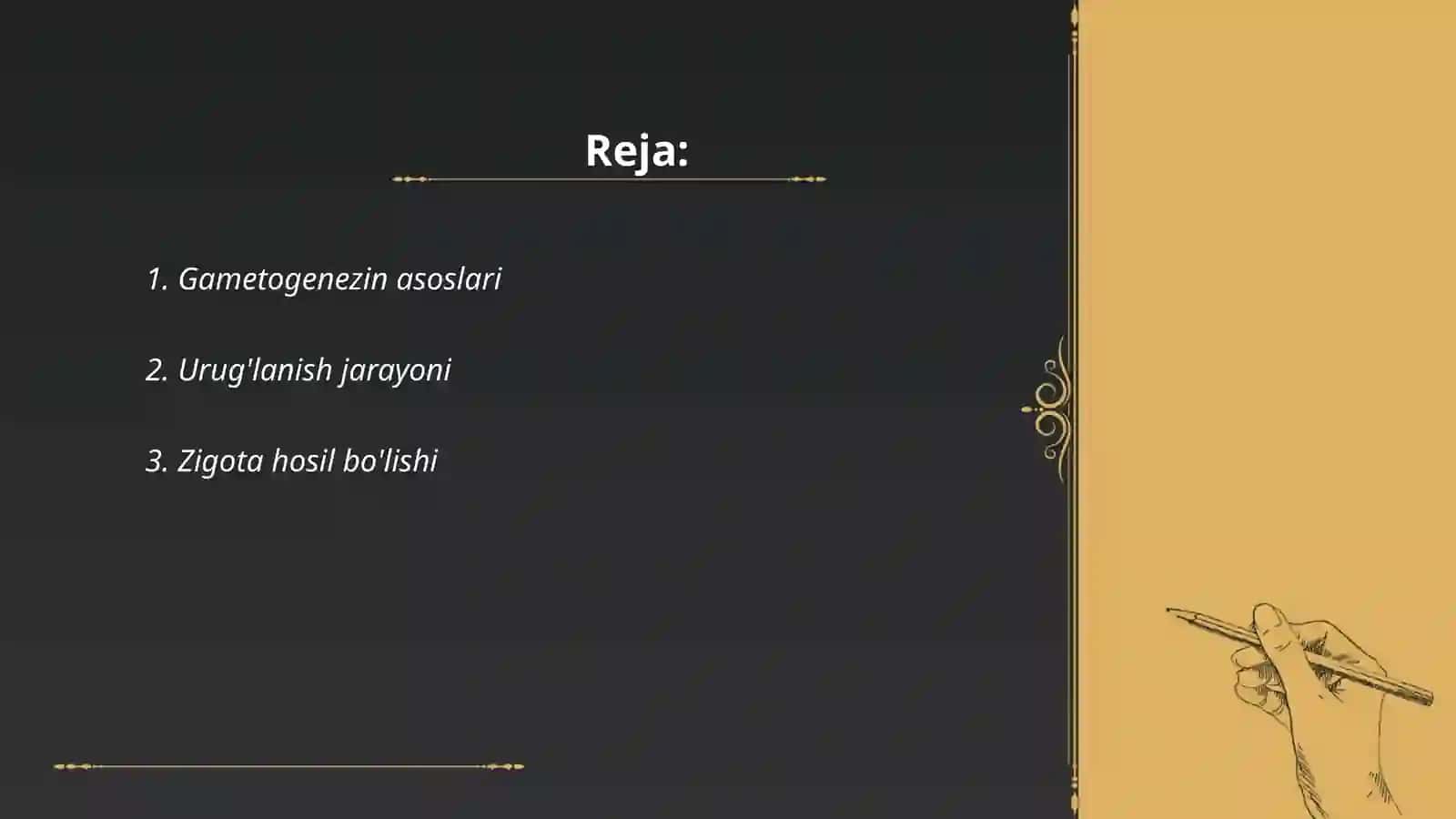 Embrional rivojlanishning umumiy qonuniyatlari 2