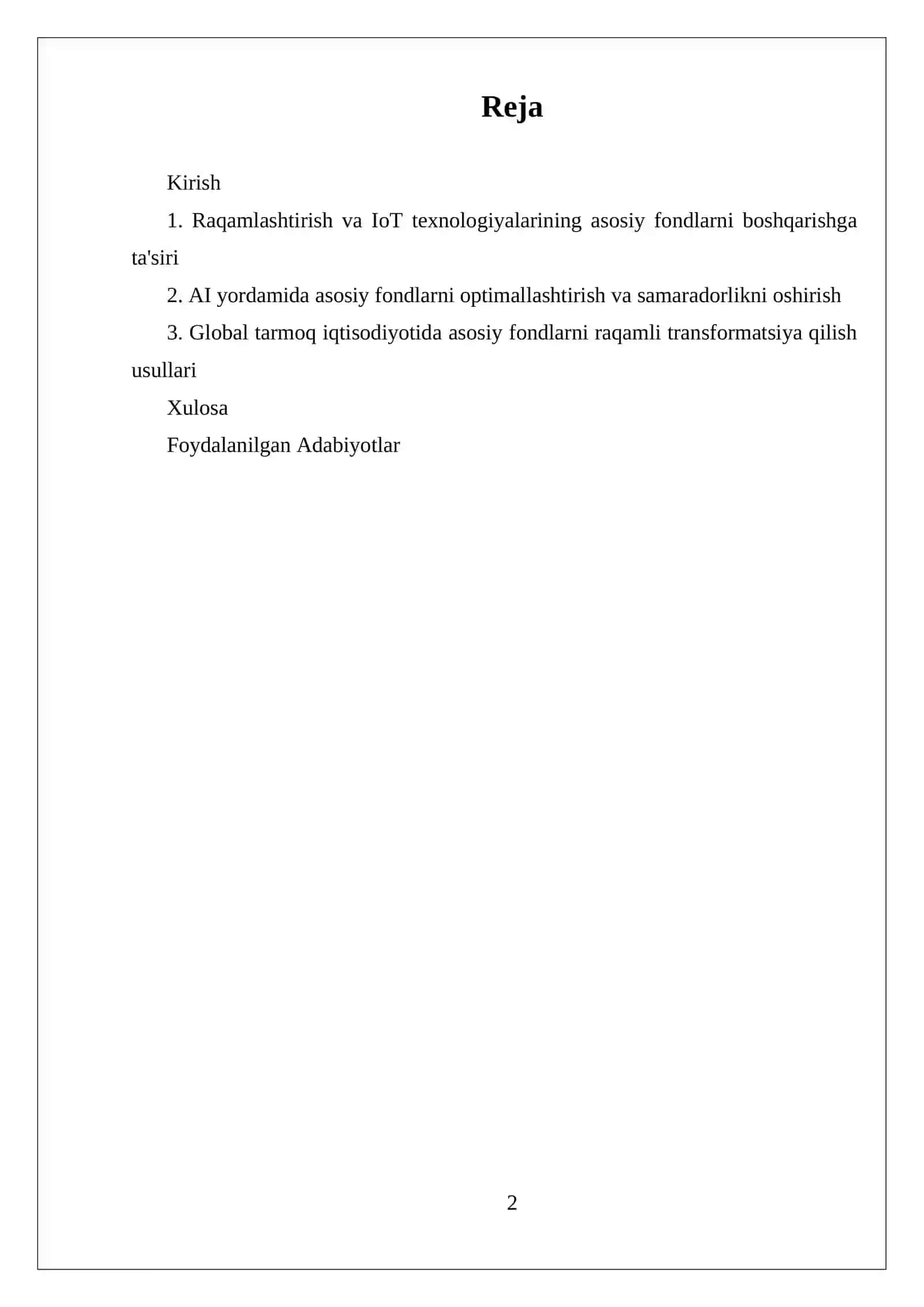 Global tarmoq iqtisodiyoti 2