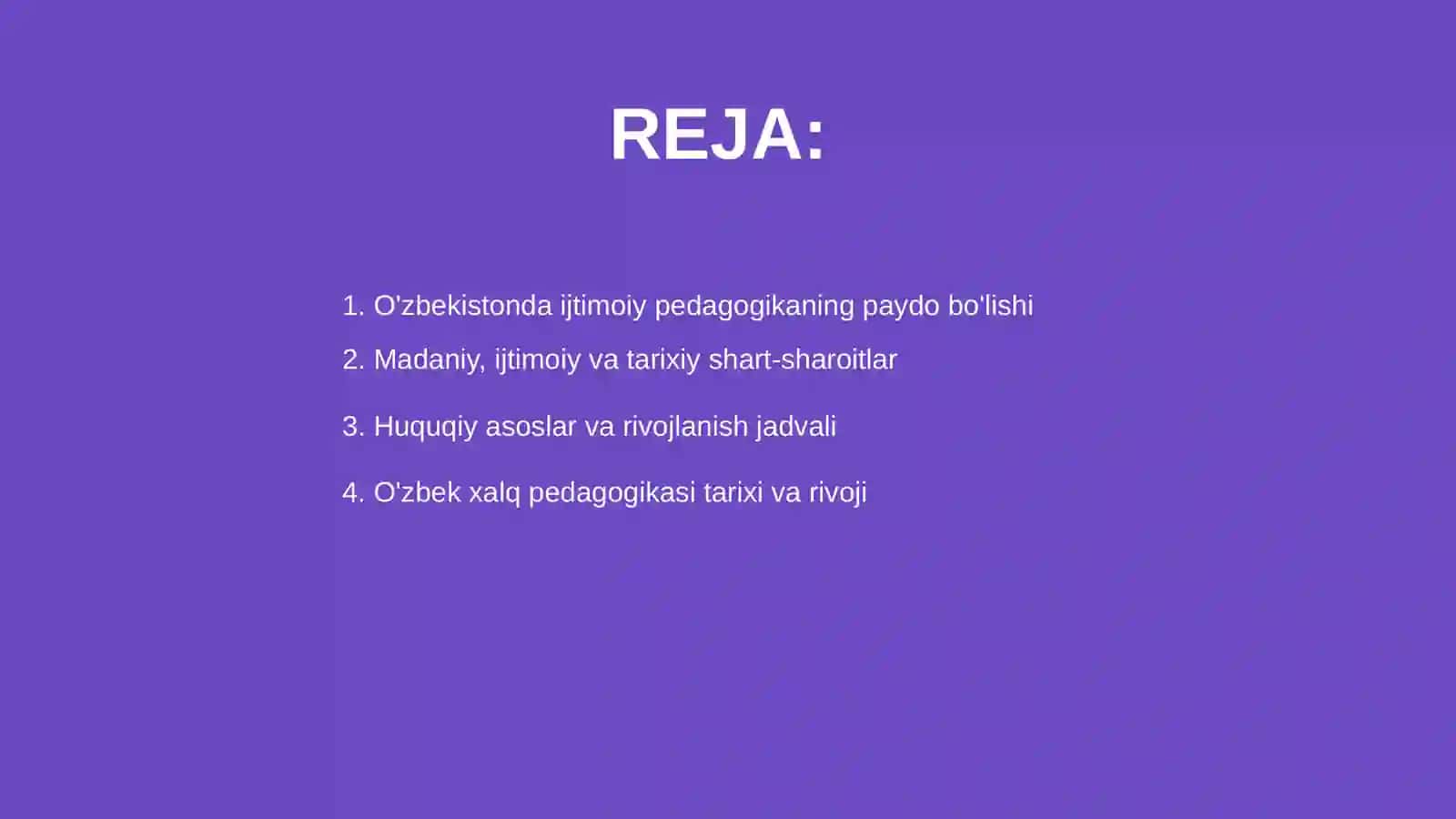 O'zbekistonda ijtimoiy pedagogikani paydo bulish madaniy ijtimoiy tarixiy huquqiy shart-sharoitlar o'zbek xalq pedagogikasi va islom talimoti ijtimoiy pedagogik g'oyalar 2