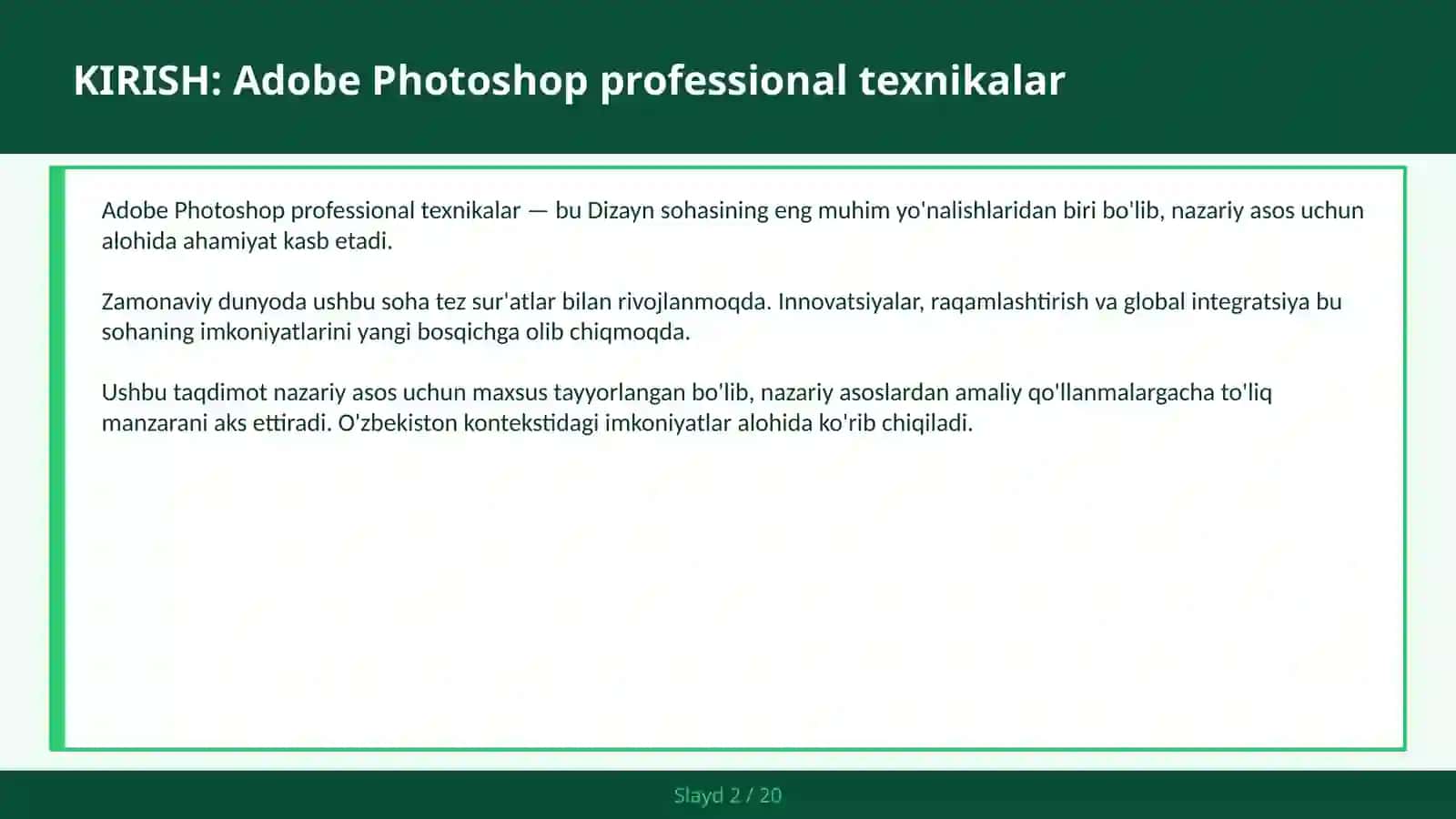 ADOBE PHOTOSHOP PROFESSIONAL TEXNIKALAR 2