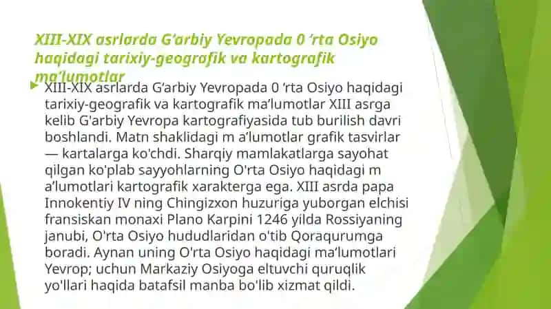 O'rta Osiyo Tarixiy Kartografiyasi 2