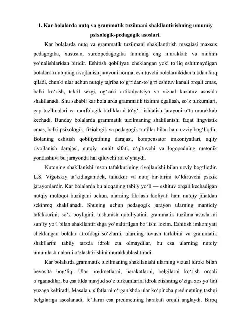 KAR BOLALAR MAKTABIDA GAPLARNI FARQLASH BO‘YICHA OLIB BORILADIGAN ISHLAR 2