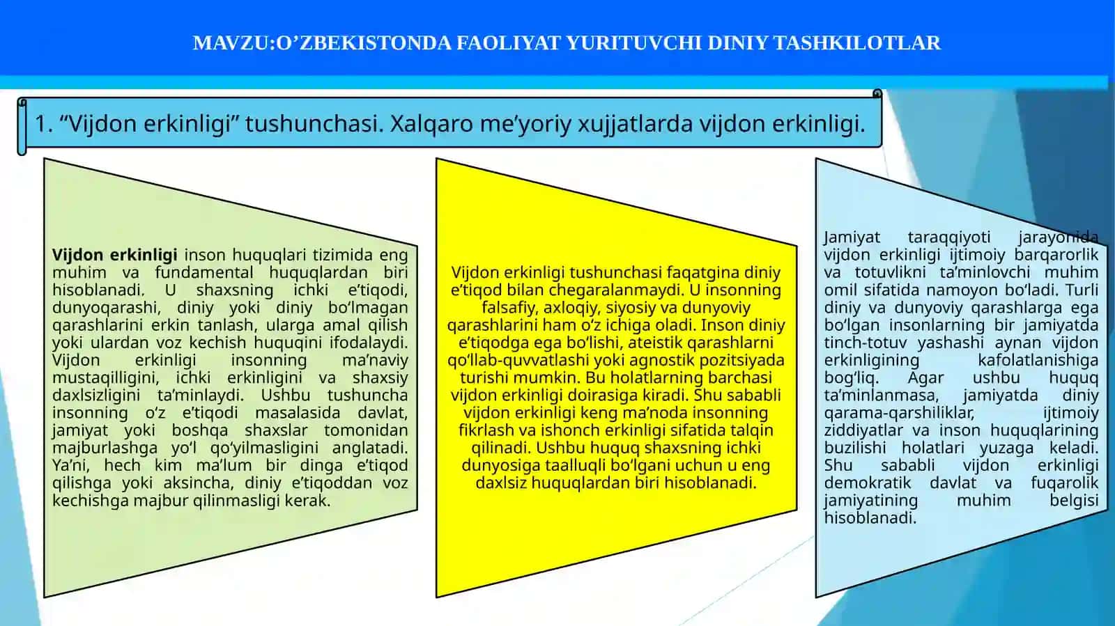 O’ZBEKISTONDA FAOLIYAT YURITUVCHI DINIY TASHKILOTLAR 2