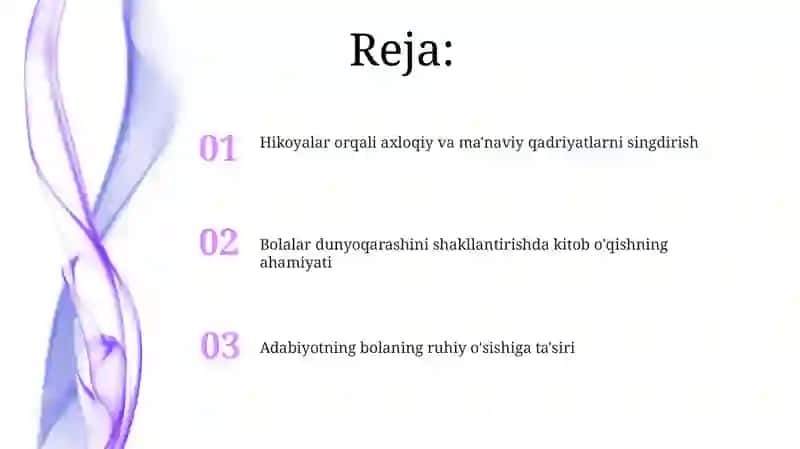 Bolalarga kitob óqib berish orqali ma'naviy dunyoqarashini shakllantirish 2