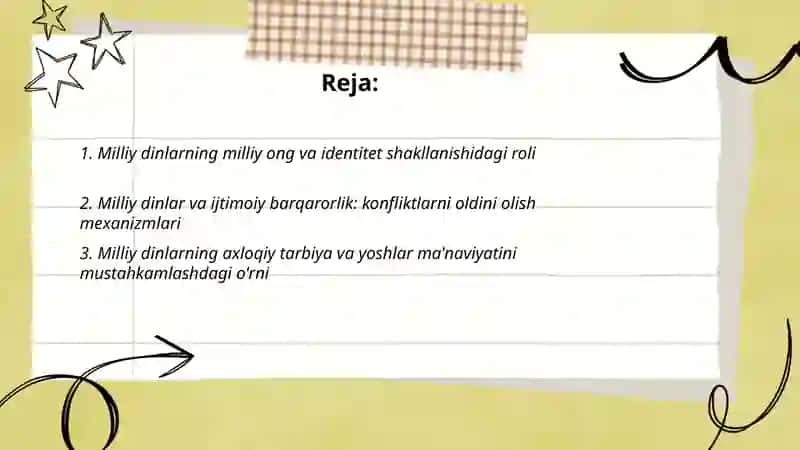 Milliy dinlarning ijtimoiy taraqqiyot va shaxs e'tiqodini ta'minlashdagi roli 2