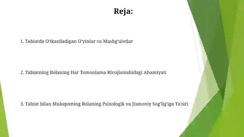 Tabiat-bolalarni har tomonlama kamol topishida asosiy omil sifatida 2
