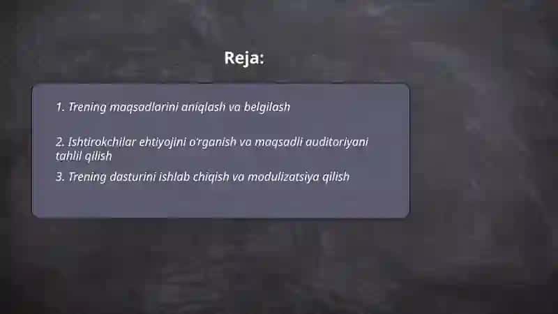 Trening tashkil etishda trenerning faoliyati 2