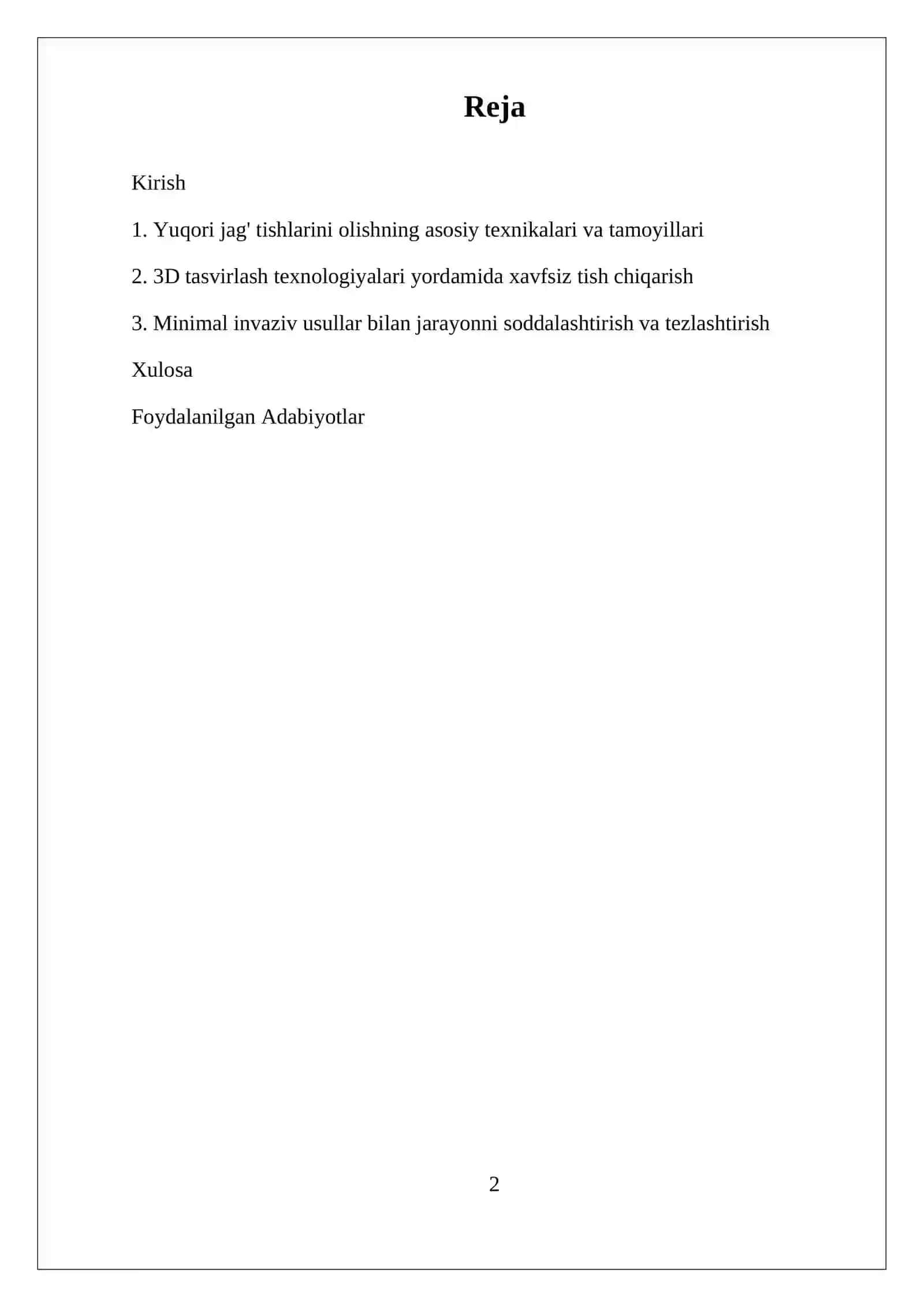 Yuqori Jag' Tishlarini Olish Texnikasi 2