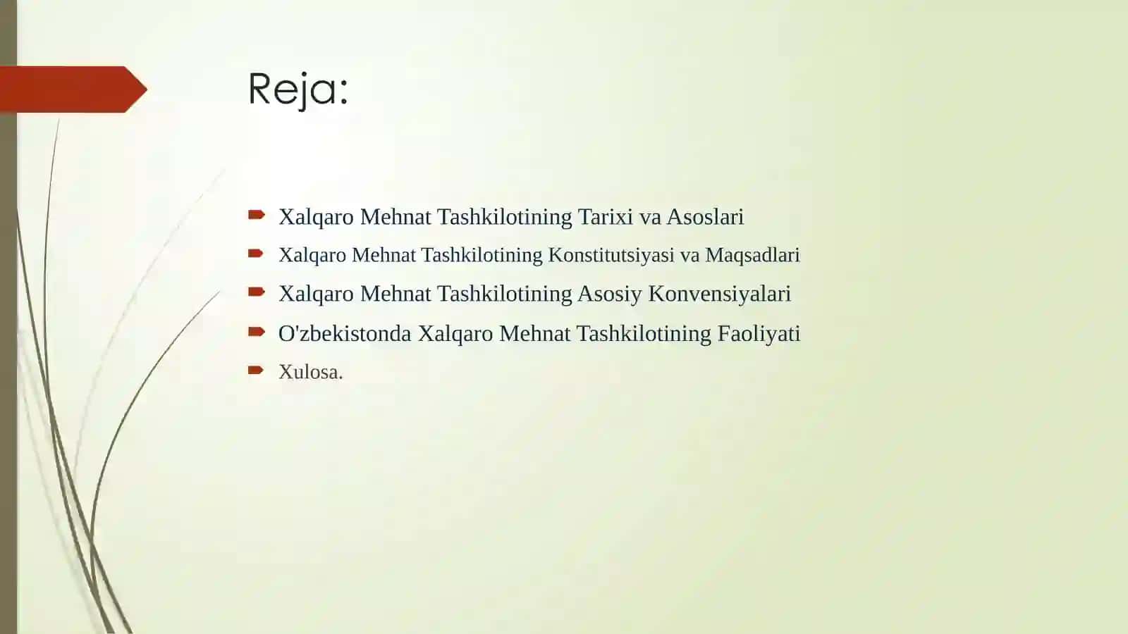 Xalqaro Mehnat Tashkilotining Tarixi va Asoslari 2