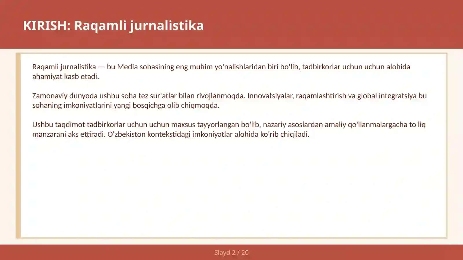 Raqamli Jurnalistika 2