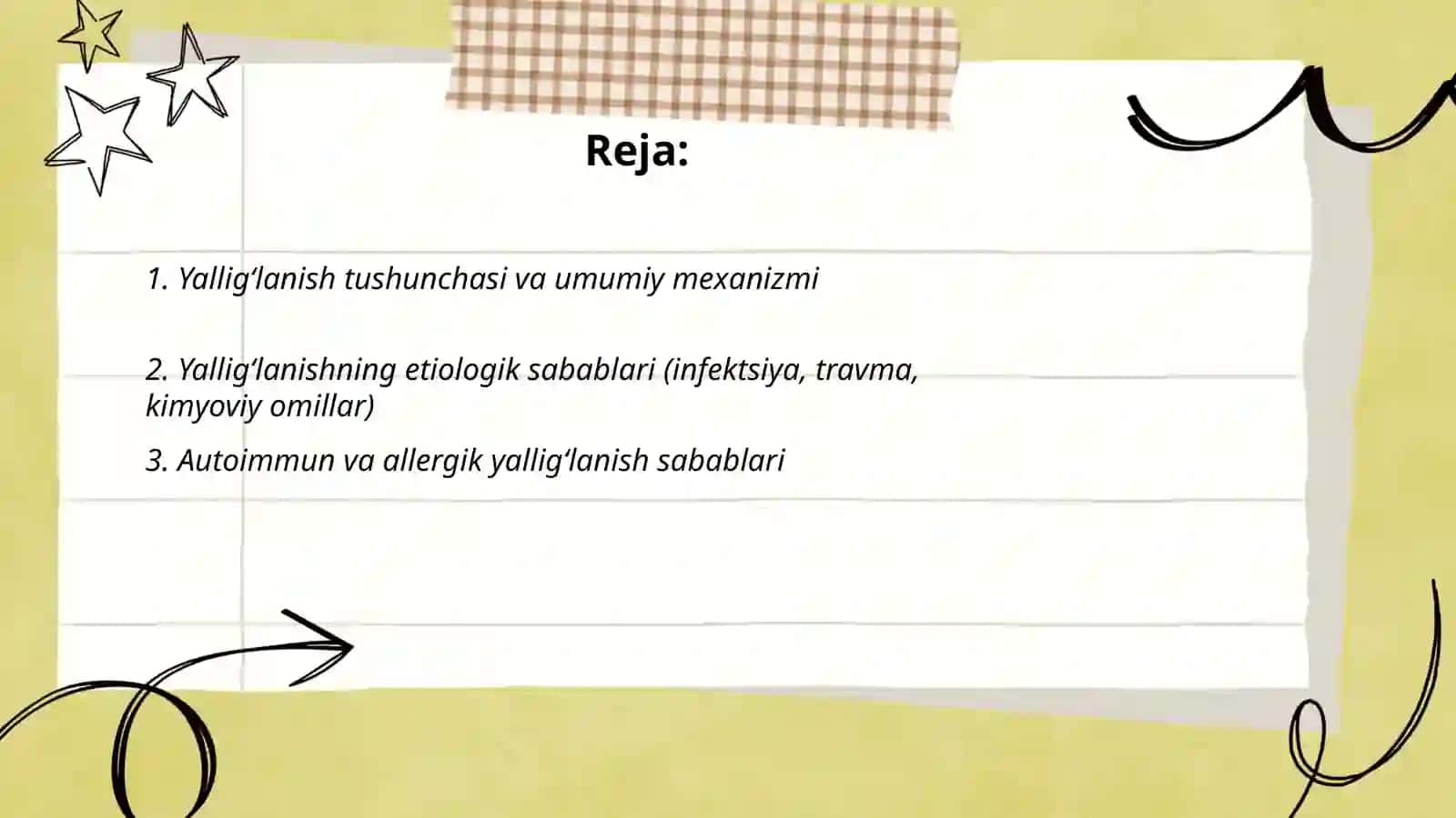 Yallig'lanish. Yallig'lanishning sabablari turlari bosqichlari belgilari 2
