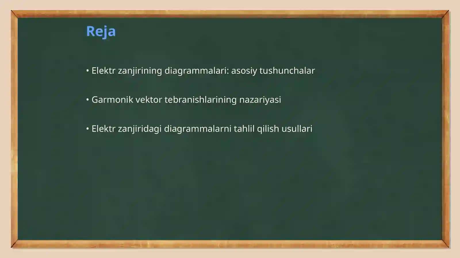 Elektr zanjirining diagrammalari va garmonik vektor tebranishlarni tadbiqlarini taqqoslash 2