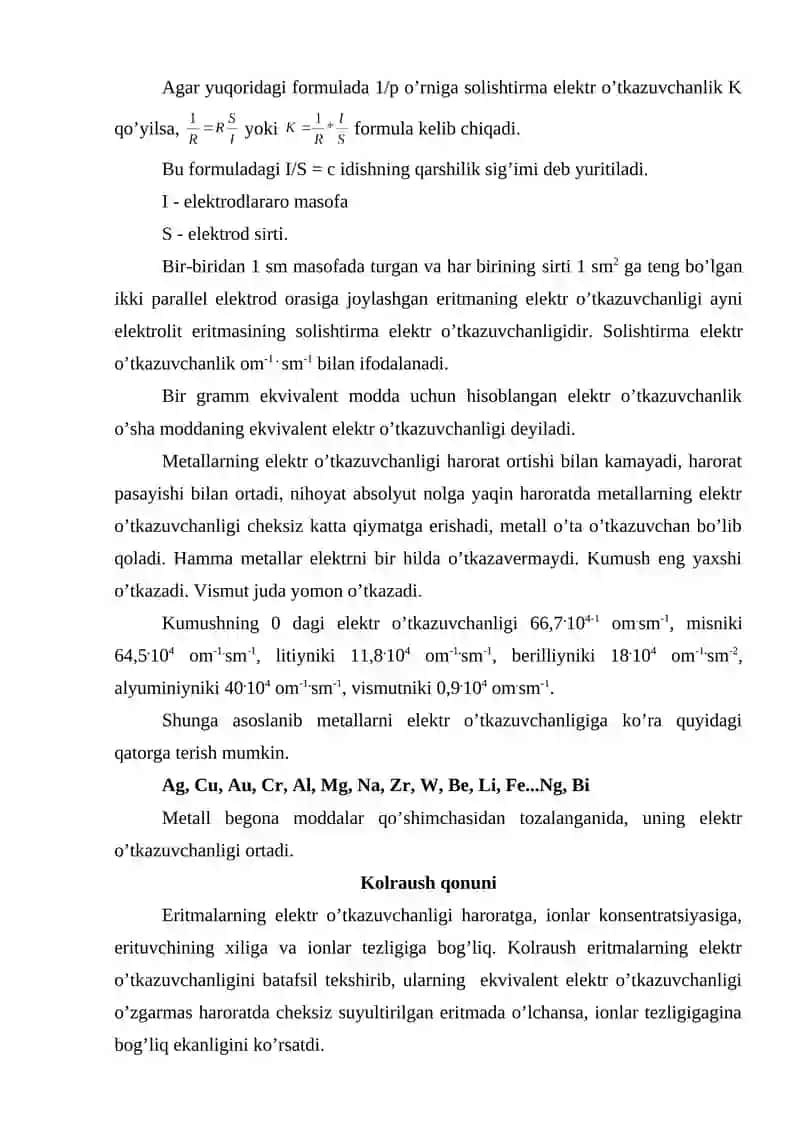 Elektr o’tkazuvchanlik 2