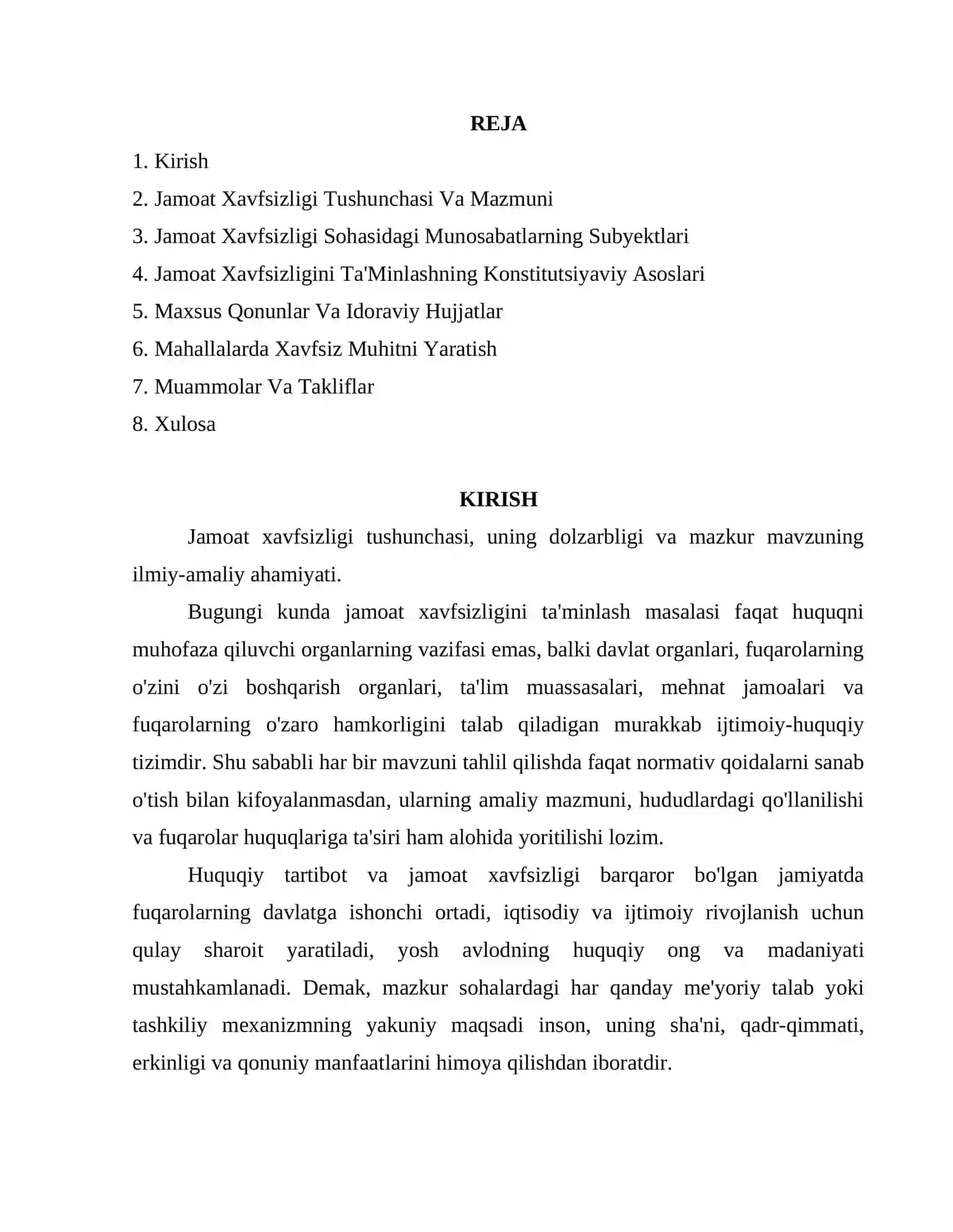 JAMOAT XAVFSIZLIGI SOHASIDAGI MUNOSABATLAR VA JAMOAT XAVFSIZIGINI TA'MINLASHNING HUQUQIY ASOSLARI 2