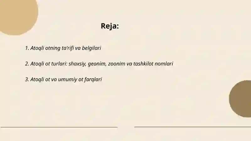 Atoqli ot va turdosh ot 2